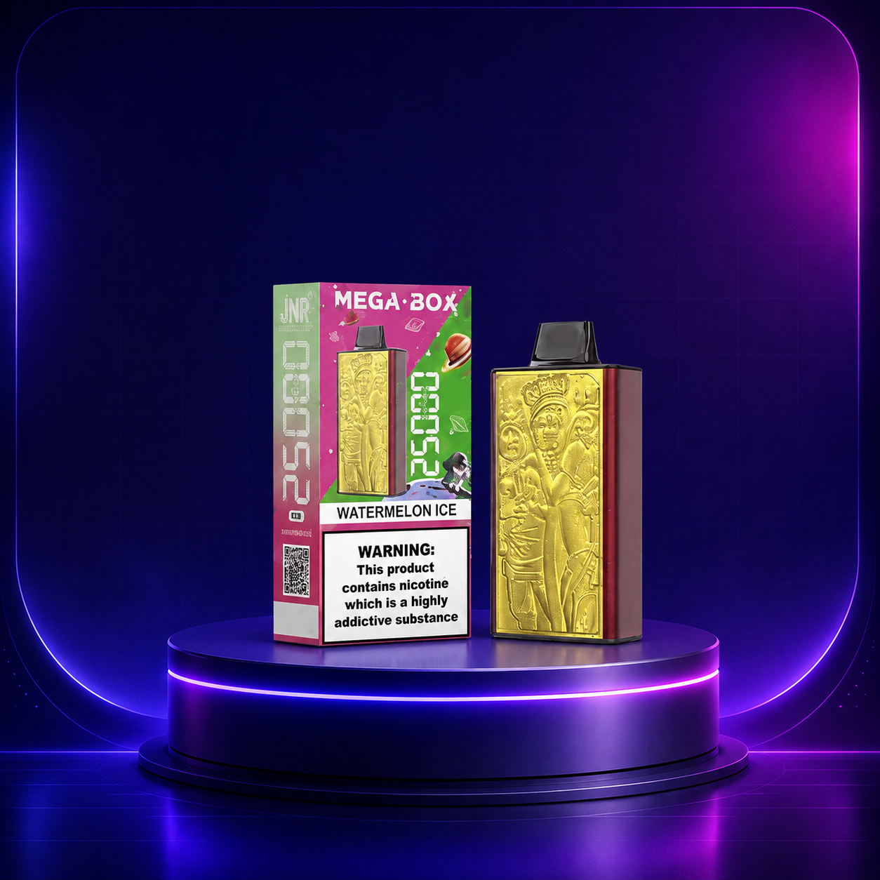 JNR Mega Box 25K Einweg-Vape, Sorte Watermelon Ice